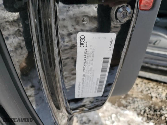 2018 Audi S5 Cabriolet Prestige with VIN WAU24GF54JN018303, listed as a Copart auction lot 85240154 with NaN miles and Salvage Title. Bid and sale history available at carsss.com. Image 12.