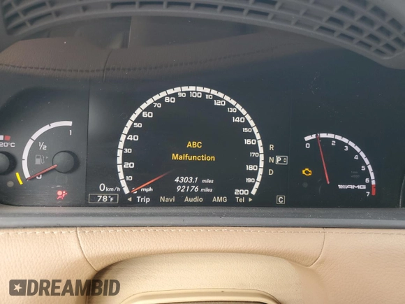 2010 Mercedes-Benz CL with VIN WDDEJ7HB0AA024754, listed as a Copart auction lot 47628265 with 92,176 mi miles and Clean Title. Bid and sale history available at DreamBid. Image 9.