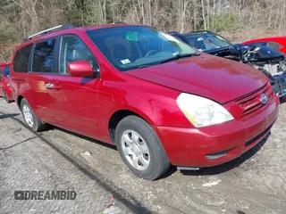 2008 Kia Sedona LX with VIN KNDMB233186262678, listed as a IAAI auction lot 41854128 with 143,829 mi miles. Bid and sale history available at carsss.com. Image 1.