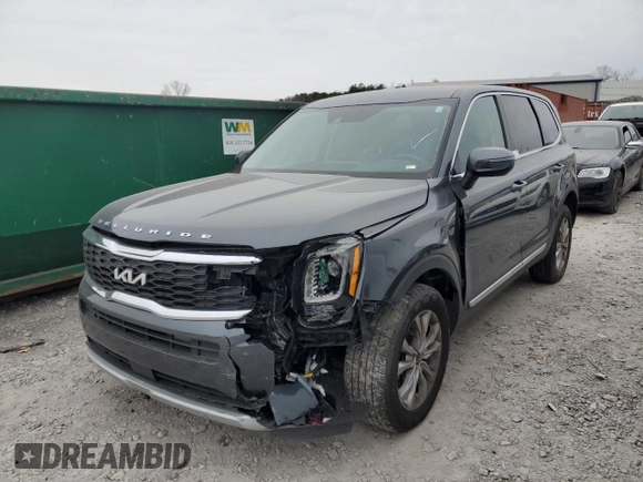 2022 Kia Telluride LX with VIN 5XYP24HC8NG267824, listed as a Copart auction lot 41791845 with 103,014 mi miles and Salvage title. Bid and sale history available at DreamBid. Image 1.