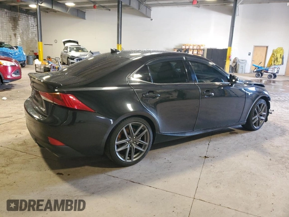 2018 Lexus IS with VIN JTHC81D2XJ5031055, listed as a Copart auction lot 85798034 with 74,309 mi miles and Salvage Title. Bid and sale history available at carsss.com. Image 3.