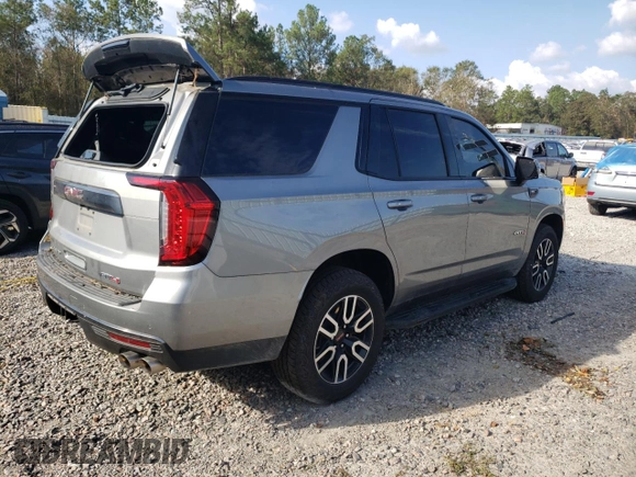 2023 GMC Yukon AT4 with VIN 1GKS2CKL6PR243916, listed as a Copart auction lot 74857434 with 15,509 mi miles and Salvage Title. Bid and sale history available at carsss.com. Image 3.