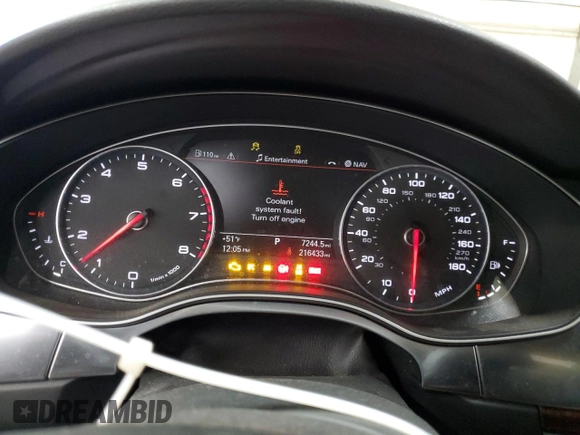 2014 Audi A6 Premium Plus z VIN WAUFGAFC2EN055098, wystawiony jako Copart lot #83897334 z przebiegiem 216 433 mil mil oraz Czysty tytuł • Clean title. Historia ofert i sprzedaży dostępna na DreamBid. Obrazek 9.