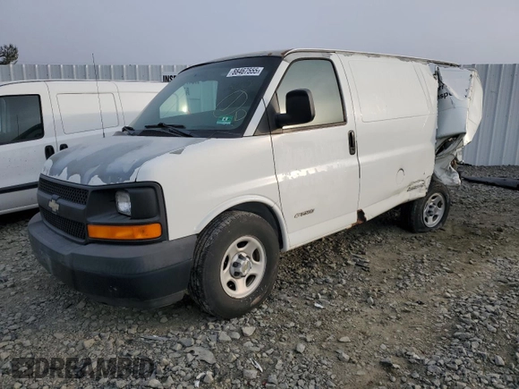 2003 Chevrolet Express Cargo with VIN 1GCFG25T331166595, listed as a Copart auction lot 88467555 with 46,303 mi miles and Salvage Title. Bid and sale history available at DreamBid. Image 1.