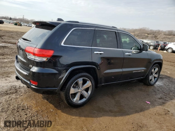 2016 Jeep Grand Cherokee Overland with VIN 1C4RJFCG8GC402339, listed as a Copart auction lot 47553385 with 121,486 mi miles and Salvage title. Bid and sale history available at DreamBid. Image 3.