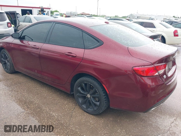 2015 Chrysler 200 S with VIN 1C3CCCBG0FN518187, listed as a IAAI auction lot 41954907 with 167,579 mi miles and . Bid and sale history available at carsss.com. Image 3.