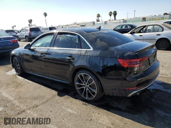 2018 Audi S4 Prestige with VIN WAUC4AF44JA001551, listed as a Copart auction lot 65421564 with 0 mi miles and Salvage Title. Bid and sale history available at carsss.com. Image 2.