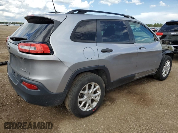 2016 Jeep Cherokee Sport with VIN 1C4PJMAB4GW203807, listed as a Copart auction lot 61429655 with 96,128 mi miles and Salvage title. Bid and sale history available at DreamBid. Image 3.