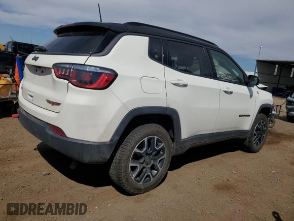 2020 Jeep Compass Trailhawk with VIN 3C4NJDDB4LT159505, listed as a Copart auction lot 53172135 with 80,722 mi miles and Salvage title. Bid and sale history available at DreamBid. Image 3.