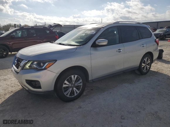 2017 Nissan Pathfinder SL with VIN 5N1DR2MN2HC652634, listed as a Copart auction lot 45129865 with 91,521 mi miles and Salvage Title. Bid and sale history available at carsss.com. Image 1.