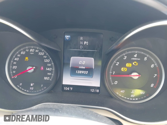 2017 Mercedes-Benz C 300 with VIN WDDWF4JB7HR308019, listed as a IAAI auction lot 42515139 with 138,903 mi miles and . Bid and sale history available at DreamBid. Image 7.
