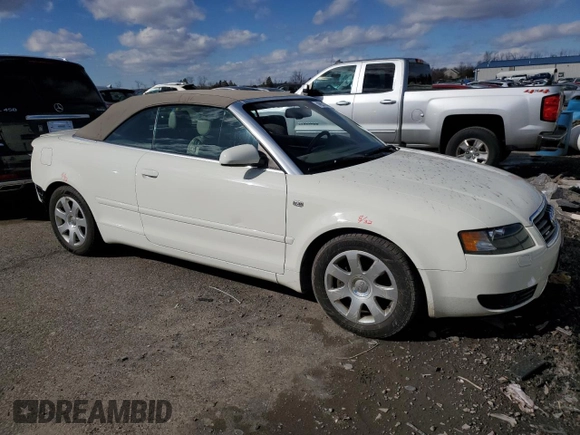 2004 Audi A4 3.0L with VIN WAUDT48H14K011915, listed as a Copart auction lot 45572975 with 128,648 mi miles and Salvage Title. Bid and sale history available at carsss.com. Image 4.