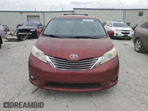 2011 Toyota Sienna XLE AAS with VIN 5TDYK3DC1BS140593, listed as a Copart auction lot 60745595 with 447,394 mi miles and Salvage title. Bid and sale history available at DreamBid. Image 5.