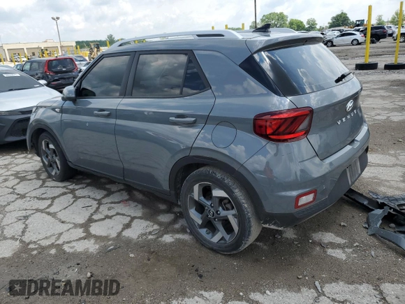 2022 Hyundai Venue SEL with VIN KMHRC8A39NU132790, listed as a Copart auction lot 58782655 with 39,532 mi miles and Salvage title. Bid and sale history available at DreamBid. Image 2.