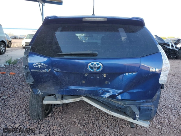 2012 Toyota Prius v Two with VIN JTDZN3EU4C3037013, listed as a Copart auction lot 51873615 with 85,112 mi miles and Salvage Title. Bid and sale history available at carsss.com. Image 6.
