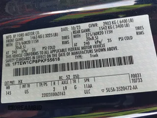 2023 Ford F-150 XL с VIN 1FTEW1CP8PKF55618, выставлен на аукционе IAAI как лот 41578122 с пробегом 25 044 миль миль и . История ставок и продаж доступна на DreamBid. Изображение 9.