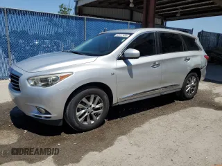 2014 Infiniti QX60 with VIN 5N1AL0MN4EC505851, listed as a Copart auction lot 52677455 with 104,200 mi miles and Salvage Title. Bid and sale history available at carsss.com. Image 1.
