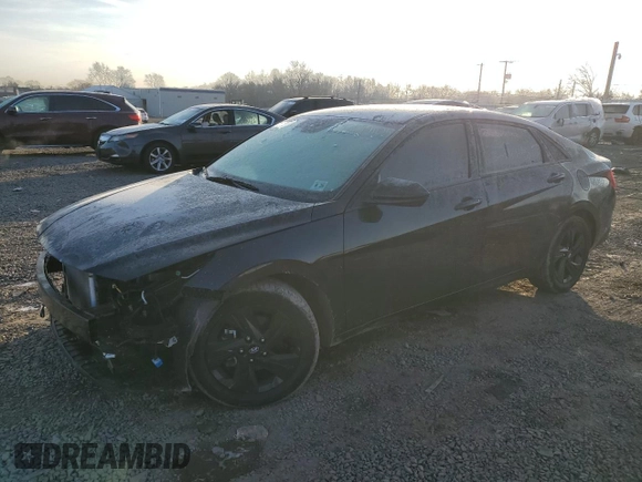 2021 Hyundai Elantra SEL with VIN 5NPLS4AG5MH032560, listed as a Copart auction lot 42574105 with 44,075 mi miles and Salvage Title. Bid and sale history available at carsss.com. Image 1.
