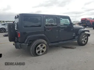 2017 Jeep Wrangler Unlimited Sahara with VIN 1C4BJWEG9HL633296, listed as a Copart auction lot 61387685 with 74,035 mi miles and Salvage title. Bid and sale history available at DreamBid. Image 3.