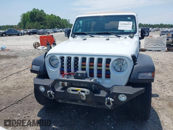 2019 Jeep Wrangler Unlimited Sport S with VIN 1C4HJXDN2KW508341, listed as a IAAI auction lot 42286619 with 49,410 mi miles and . Bid and sale history available at DreamBid. Image 12.