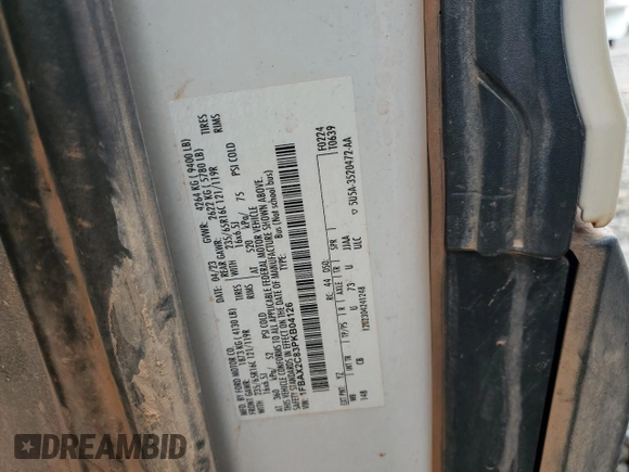 2023 Ford Transit Passenger XL with VIN 1FBAX2C83PKB04126, listed as a Copart auction lot 47767505 with 5,758 mi miles and Salvage Title. Bid and sale history available at DreamBid. Image 13.