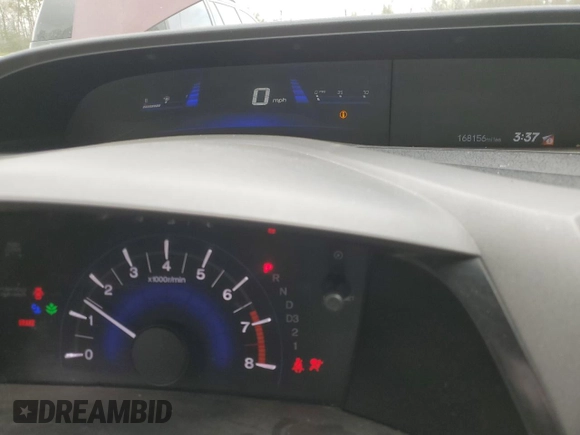 2012 Honda Civic LX with VIN 2HGFB2F56CH590113, listed as a Copart auction lot 51314825 with 168,156 mi miles and Salvage Title. Bid and sale history available at DreamBid. Image 9.