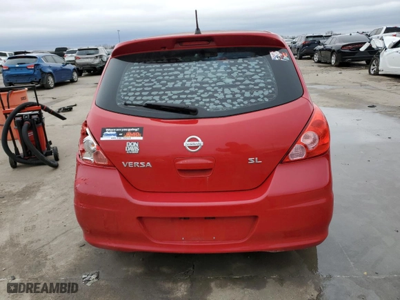 2010 Nissan Versa 1.8 S with VIN 3N1BC1CP1AL419173, listed as a Copart auction lot 44593245 with 106,211 mi miles and Salvage Title. Bid and sale history available at carsss.com. Image 6.