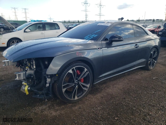 2021 Audi S5 Coupe Prestige with VIN WAUR4AF51MA018833, listed as a Copart auction lot 62270054 with 30,587 mi miles and Salvage Title. Bid and sale history available at carsss.com. Image 1.
