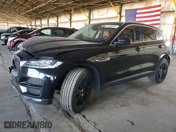 2019 Jaguar F-Pace 30t Portfolio with VIN SADCN2GX5KA368284, listed as a Copart auction lot 54786875 with 53,328 mi miles and Salvage title. Bid and sale history available at DreamBid. Image 1.