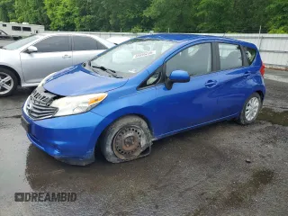 2014 Nissan Note S Plus with VIN 3N1CE2CP1EL409396, listed as a Copart auction lot 58696295 with 57,001 mi miles and Salvage title. Bid and sale history available at DreamBid. Image 1.
