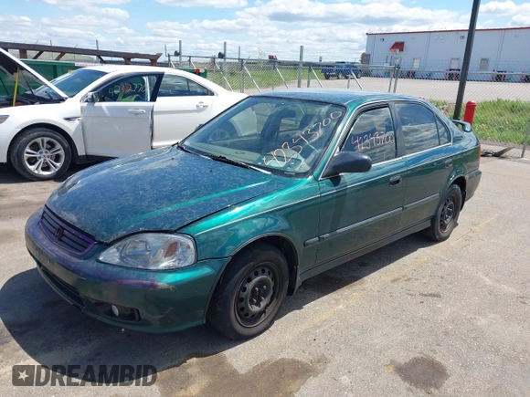 1999 Honda Civic LX z VIN 1HGEJ6672XL044666, wystawiony jako IAAI lot #42343700 z przebiegiem 144 445 mil mil oraz . Historia ofert i sprzedaży dostępna na DreamBid. Obrazek 2.