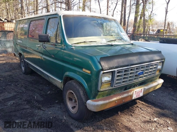 1990 Ford Econoline Cargo with VIN 1FTES14YXLHA99552, listed as a IAAI auction lot 41820558 with 178,000 mi miles and . Bid and sale history available at DreamBid. Image 1.