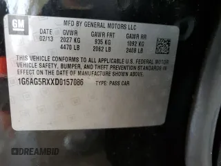 2013 Cadillac ATS z VIN 1G6AG5RXXD0157086, wystawiony jako Copart lot #53612655 z przebiegiem 124 141 mil mil oraz Szkoda całkowita • Salvage title. Historia ofert i sprzedaży dostępna na DreamBid. Obrazek 12.