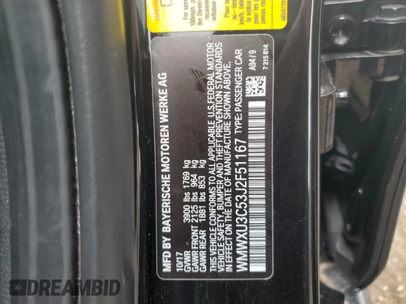 2018 MINI Hardtop 4 Door Cooper S z VIN WMWXU3C53J2F51167, wystawiony jako Copart lot #72978814 z przebiegiem 66 503 mil mil oraz Szkoda całkowita • Salvage title. Historia ofert i sprzedaży dostępna na DreamBid. Obrazek 13.