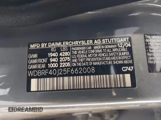 2005 Mercedes-Benz C 230 Kompressor с VIN WDBRF40J25F662008, выставлен на аукционе IAAI как лот 42539947 с пробегом 182 727 миль миль и . История ставок и продаж доступна на DreamBid. Изображение 9.