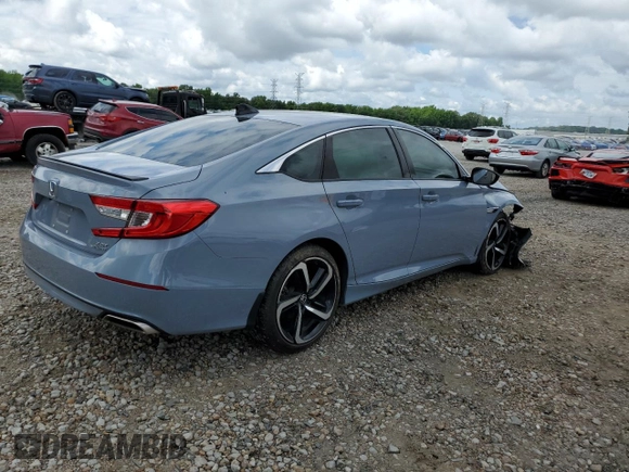 2021 Honda Accord Sport with VIN 1HGCV2F30MA029866, listed as a Copart auction lot 58736855 with 28,216 mi miles and Salvage title. Bid and sale history available at DreamBid. Image 3.