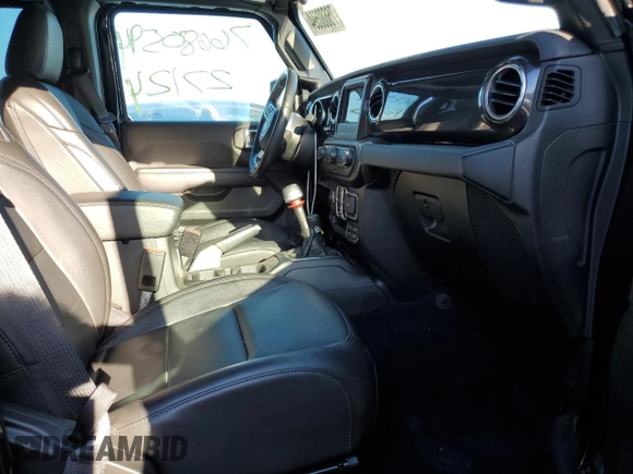 2021 Jeep Wrangler Unlimited Sahara High Altitude with VIN 1C4HJXEG4MW844446, listed as a Copart auction lot 76680594 with 27,124 mi miles and Salvage title. Bid and sale history available at DreamBid. Image 7.