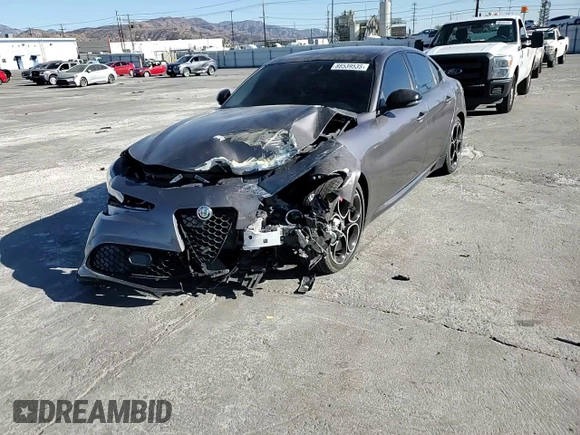 2022 Alfa Romeo Giulia Veloce with VIN ZARFAMBN7N7653310, listed as a Copart auction lot 88539535 with 17,289 mi miles and Salvage Title. Bid and sale history available at carsss.com. Image 10.