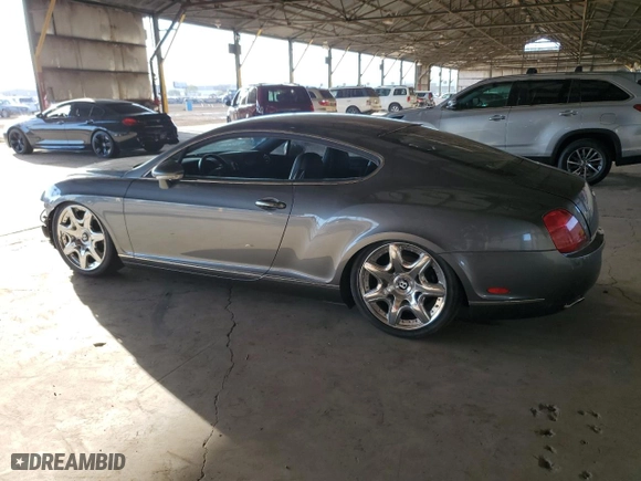 2008 Bentley Continental GT with VIN SCBCR73W28C059267, listed as a Copart auction lot 44975575 with 0 mi miles and Clean Title. Bid and sale history available at carsss.com. Image 2.