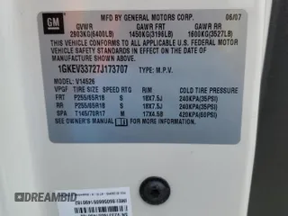 2007 GMC Acadia SLT with VIN 1GKEV33727J173707, listed as a Copart auction lot 88926205 with 187,342 mi miles and Salvage Title. Bid and sale history available at carsss.com. Image 15.
