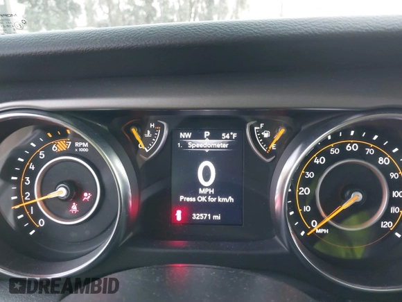 2022 Jeep Wrangler Unlimited Sport with VIN 1C4HJXDNXNW253510, listed as a IAAI auction lot 41461051 with 32,571 mi miles and . Bid and sale history available at DreamBid. Image 7.