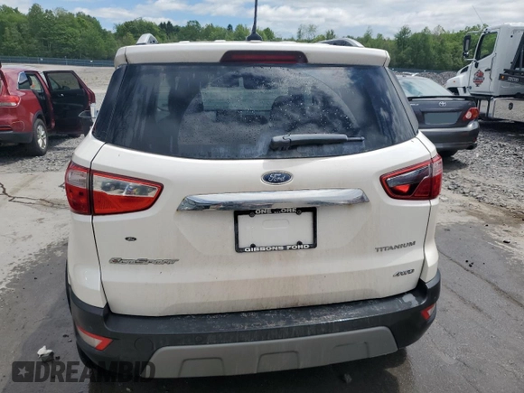 2018 Ford EcoSport Titanium z VIN MAJ6P1WL0JC205255, wystawiony jako Copart lot #57236765 z przebiegiem 53 808 mil mil oraz Szkoda całkowita • Salvage title. Historia ofert i sprzedaży dostępna na DreamBid. Obrazek 6.