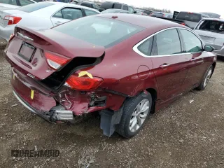2015 Chrysler 200 C with VIN 1C3CCCCB5FN662241, listed as a Copart auction lot 53702975 with 68,597 mi miles and Salvage Title. Bid and sale history available at DreamBid. Image 3.