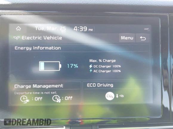 2022 Kia Niro EV S with VIN KNDCC3LG1N5160736, listed as a IAAI auction lot 41862260 with 46,812 mi miles. Bid and sale history available at carsss.com. Image 17.