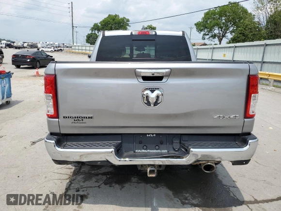 2019 Ram 1500 Big Horn with VIN 1C6SRFFT1KN686081, listed as a Copart auction lot 59565525 with 127,987 mi miles and Salvage title. Bid and sale history available at DreamBid. Image 6.