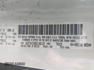 2014 Ram ProMaster Cargo with VIN 3C6TRVCG0EE102123, listed as a IAAI auction lot 42126168 with 202,215 mi miles and . Bid and sale history available at carsss.com. Image 9.