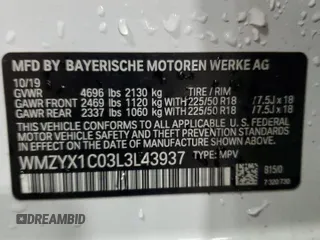 2020 MINI Countryman Cooper S с VIN WMZYX1C03L3L43937, выставлен на аукционе Copart как лот 47843485 с пробегом 66 708 миль миль и Списание • Salvage title. История ставок и продаж доступна на DreamBid. Изображение 14.