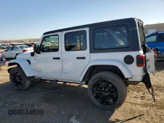 2021 Jeep Wrangler Unlimited Sahara with VIN 1C4JJXP68MW727782, listed as a Copart auction lot 44199985 with 79,861 mi miles and Salvage Title. Bid and sale history available at DreamBid. Image 2.