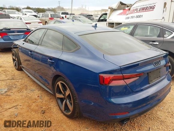 2019 Audi A5 Sportback Prestige with VIN WAUFNCF55KA016463, listed as a IAAI auction lot 41801790 with 112,048 mi miles. Bid and sale history available at carsss.com. Image 3.