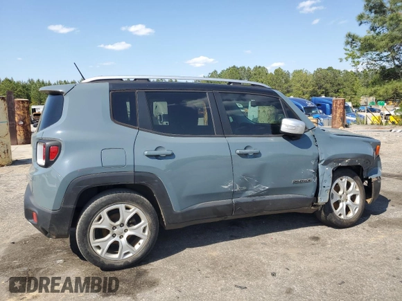 2017 Jeep Renegade Limited with VIN ZACCJADB8HPG19172, listed as a Copart auction lot 53500165 with 63,046 mi miles and Salvage title. Bid and sale history available at DreamBid. Image 3.